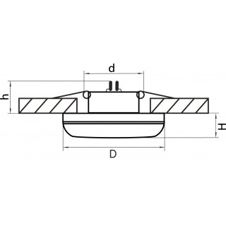 Светильник точечный встраиваемый декоративный под заменяемые галогенные или LED лампы Piano mini Lightstar 011270-foto2