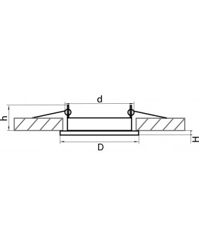 Светильник точечный встраиваемый декоративный под заменяемые КЛЛ или LED лампы Tensio Lightstar 212112-foto2
