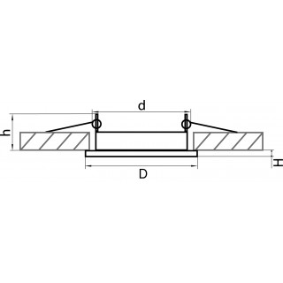 Светильник точечный встраиваемый декоративный под заменяемые КЛЛ или LED лампы Tensio Lightstar 212110-foto2