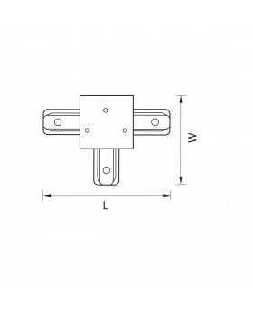 Соединитель T-образный однофазный для встраиваемых треков Barra Lightstar 501136-foto2