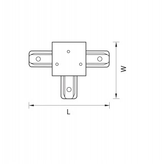 Соединитель T-образный однофазный для встраиваемых треков Barra Lightstar 501136-foto2