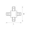 Соединитель X-образный однофазный для встраиваемых треков Barra Lightstar 501146