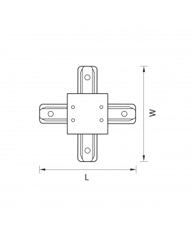 Соединитель X-образный однофазный для встраиваемых треков Barra Lightstar 501147-foto2