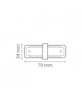 Соединитель малый прямой однофазный Barra Lightstar 502109-foto2