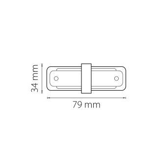 Соединитель малый прямой однофазный Barra Lightstar 502106-foto2
