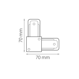 Соединитель L-образный однофазный Barra Lightstar 502126-foto2