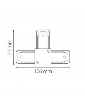 Соединитель T-образный однофазный Barra Lightstar 502137-foto2