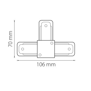 Соединитель T-образный однофазный Barra Lightstar 502136-foto2
