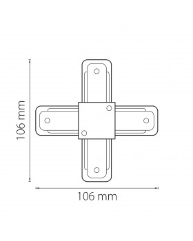 Соединитель X-образный однофазный Barra Lightstar 502146-foto2