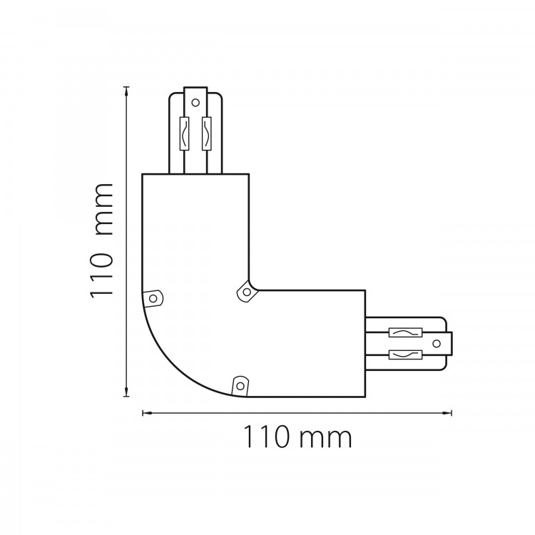 Соединитель L-образный трехфазный Barra Lightstar 504126