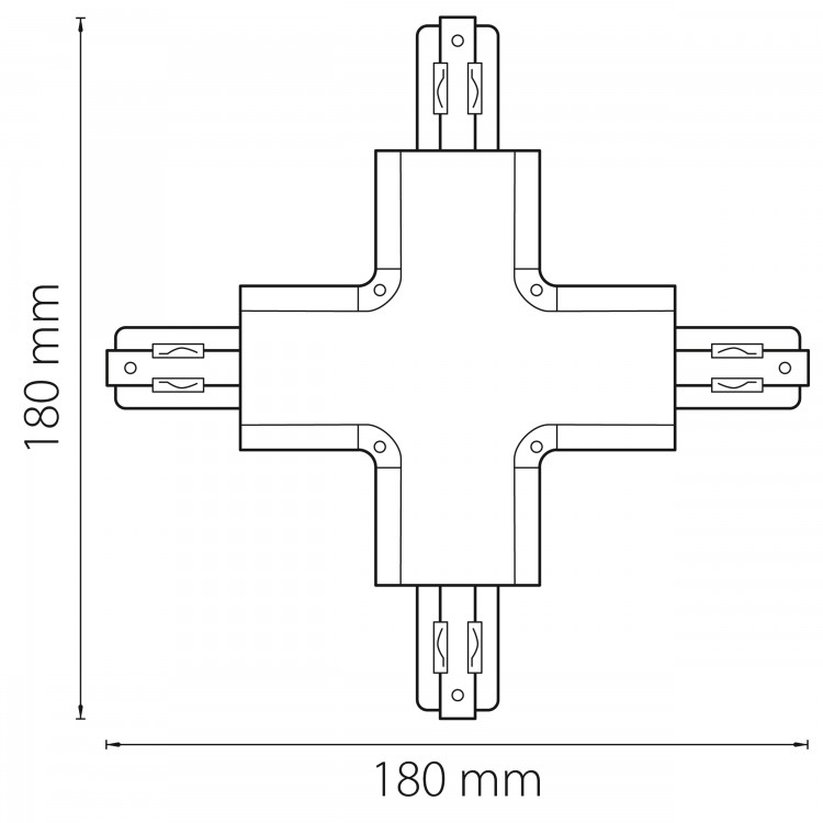 Соединитель X-образный трехфазный Barra Lightstar 504147