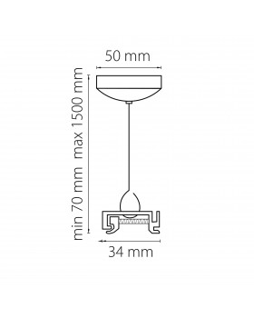 Подвес универсальный трековый 1,5 м для однофазных и трехфазных треков Barra Lightstar 504176-foto2