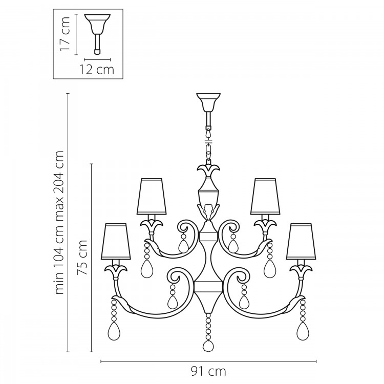 Люстра подвесная Cappa Lightstar Premium 691152