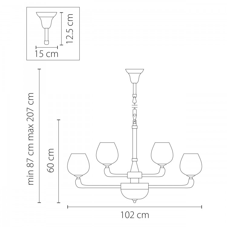 Люстра подвесная Delta Lightstar Premium 706152