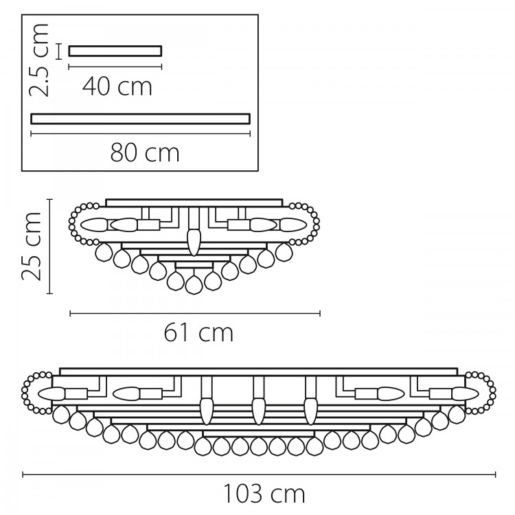 Люстра потолочная Monile Lightstar Premium 704212