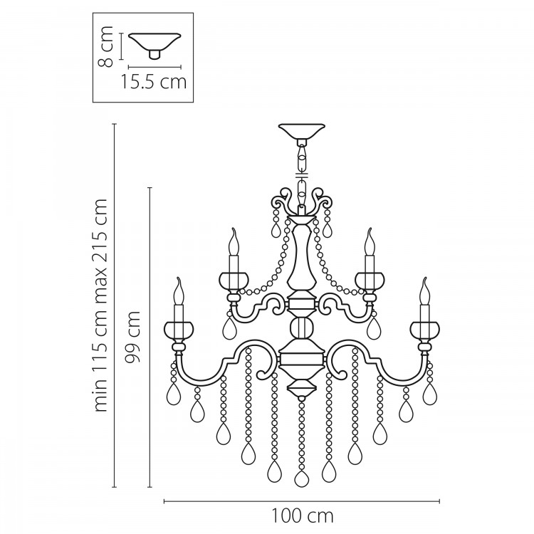 Люстра подвесная Montare Lightstar Premium 787182