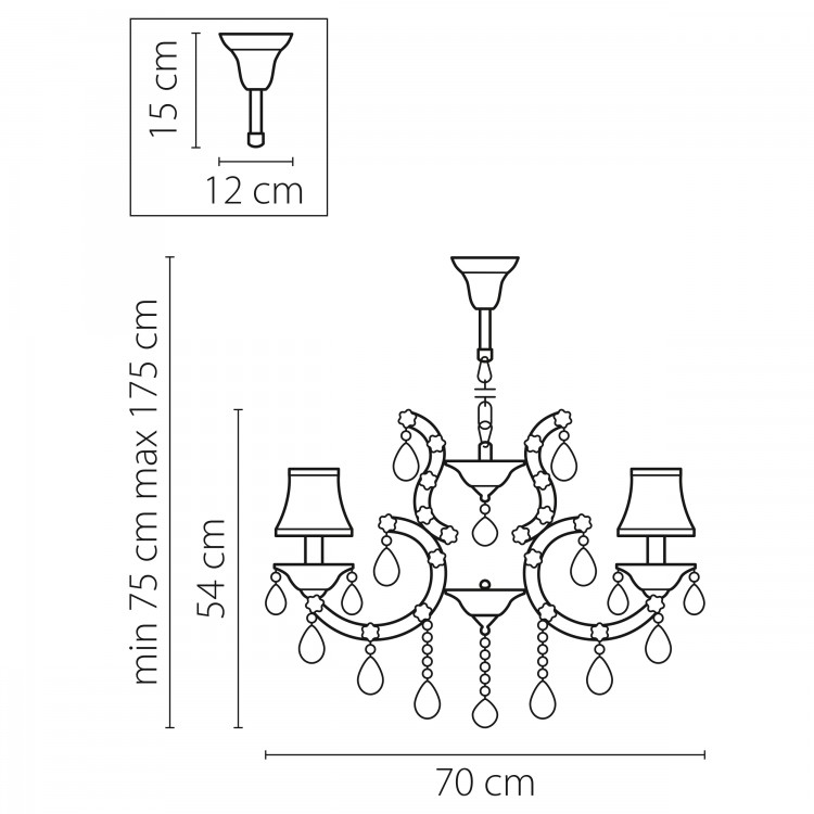 Люстра подвесная Princia Lightstar Premium 726081