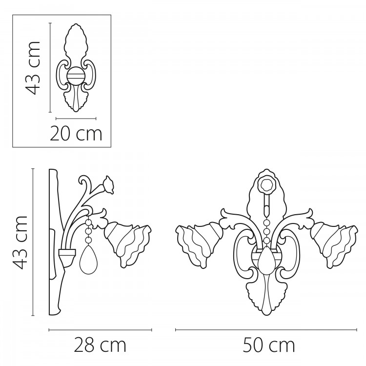 Бра Rosata Lightstar Premium 696622