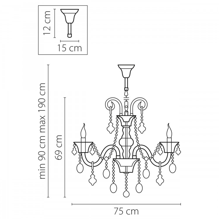 Люстра подвесная Tesoro Lightstar Premium 710082