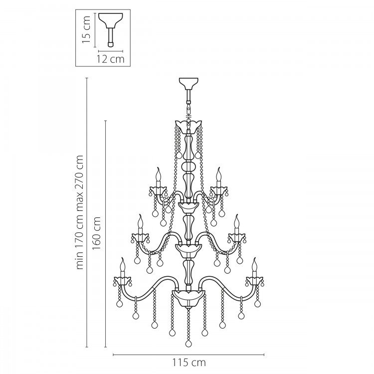 Люстра подвесная Vidare Lightstar Premium 738302