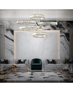 10135/5 Gold Подвесной светильник LOFT IT Crystal ring-foto3