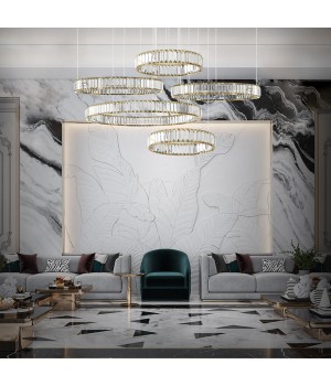 10135/5 Gold Подвесной светильник LOFT IT Crystal ring-foto3