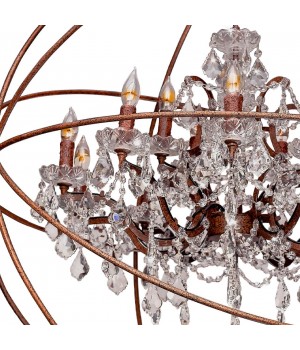 LOFT1897/15 Подвесная люстра LOFT IT Foucaults orb crystal-foto3