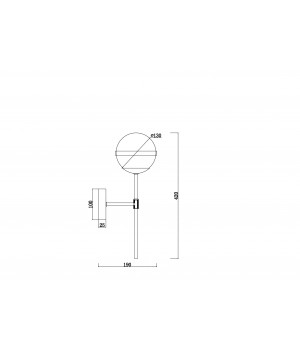 Настенный светильник (бра) Freya FR5204WL-01BS-foto6