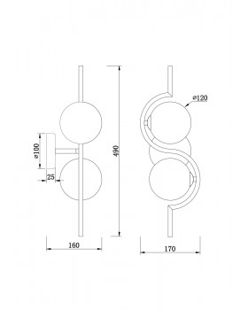 Настенный светильник (бра) Freya FR5124WL-02BS-foto2
