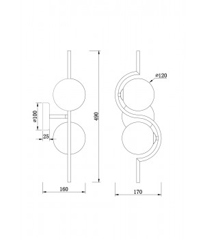 Настенный светильник (бра) Freya FR5124WL-02BS-foto2