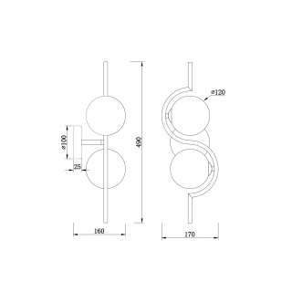 Настенный светильник (бра) Freya FR5124WL-02BS-foto2