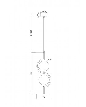 Подвесной светильник Freya FR5124PL-02BS-foto3