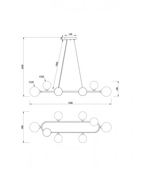 Подвесной светильник Freya FR5222PL-08B1-foto5