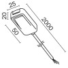 Комплектующие для встраиваемой трековой системы Technical TRA084B-12W-200