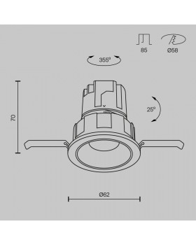 Встраиваемый светильник Technical DL057-7W3K-B-foto14