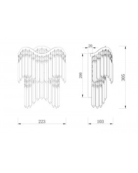 Настенный светильник (бра) Maytoni DIA201WL-02G-foto2