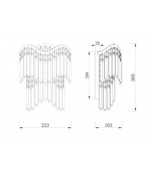 Настенный светильник (бра) Maytoni DIA201WL-02G-foto2