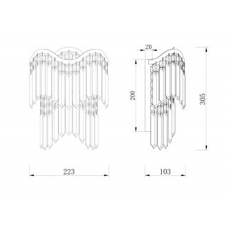 Настенный светильник (бра) Maytoni DIA201WL-02G-foto2