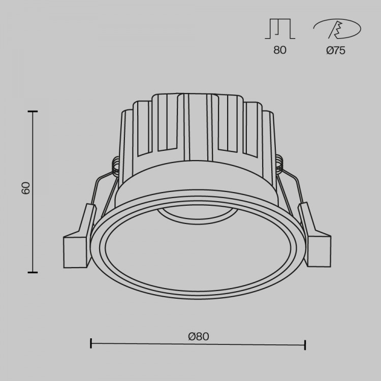 Встраиваемый светильник Technical DL058-12W-DTW-W