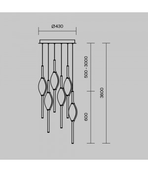 Подвесной светильник Maytoni MOD347PL-L48BS3K-foto6
