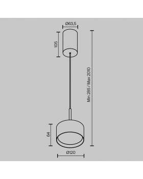 Подвесной светильник Technical P102PL-12W3K-B-foto9