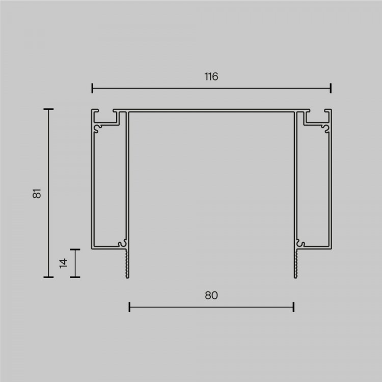 Комплектующие для светильника Technical ALM-11681-PL-B-2M