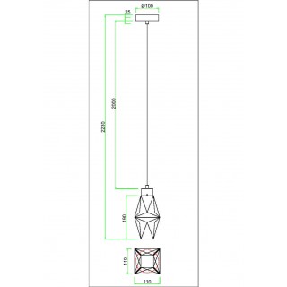Подвесной светильник Maytoni MOD325PL-01G-foto2