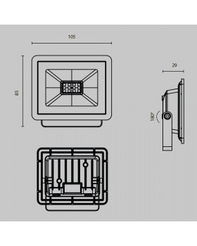 Прожектор Outdoor FL001-L10B4K-foto9