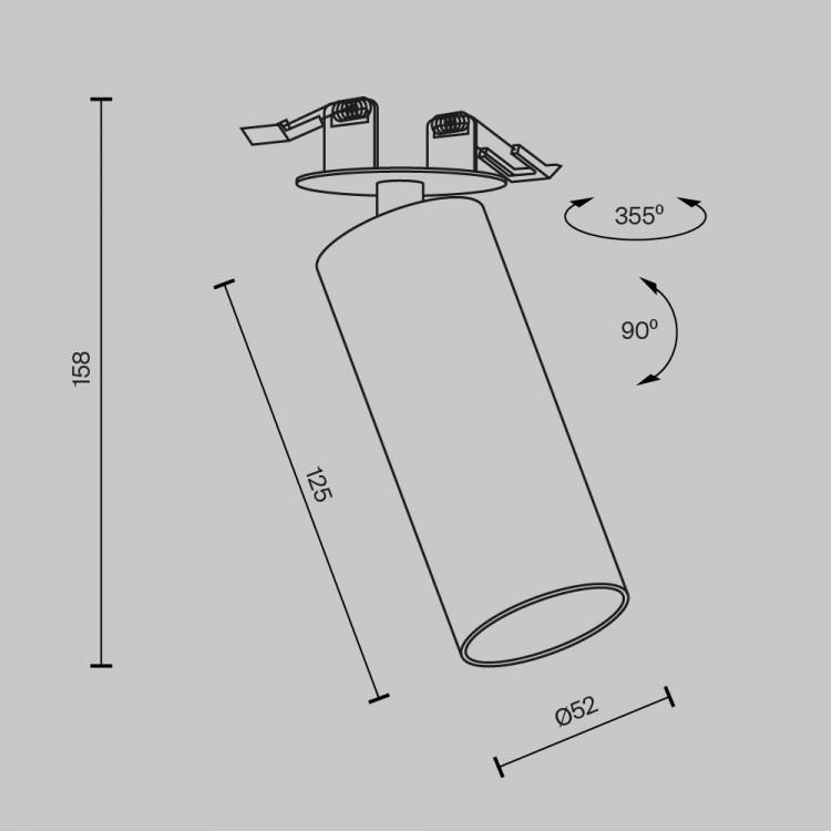 Потолочный светильник Technical C053CL-L12W4K-W-W