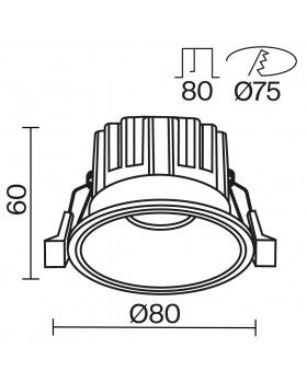 Встраиваемый светильник Technical DL058-12W-DTW-B-foto3
