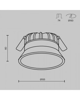 Встраиваемый светильник Technical DL055-18W3-4-6K-B-foto7