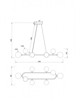 Подвесной светильник Freya FR5222PL-08B-foto6