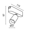 Трековый светильник Technical TR103-1-5W4K-M-B