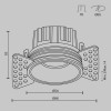 Встраиваемый светильник Technical DL058-7W4K-TRS-B